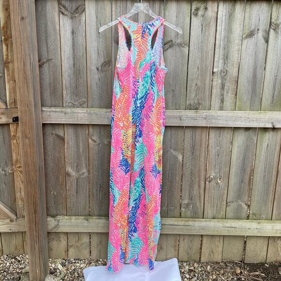 Lilly Pulitzer Dress Betty Maxi Electric Feel Sleeveless Scoop Neck Racerback XS - Picture 7 of 11